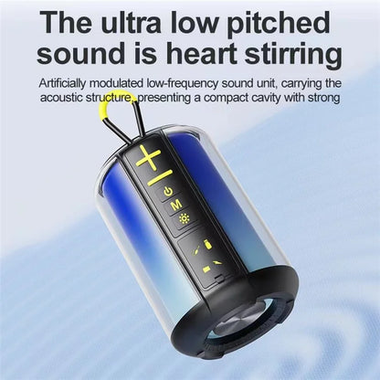 S16 Outdoor Mini TWS Bluetooth Speaker FM Radio Colorful Light Portable Subwoofer
