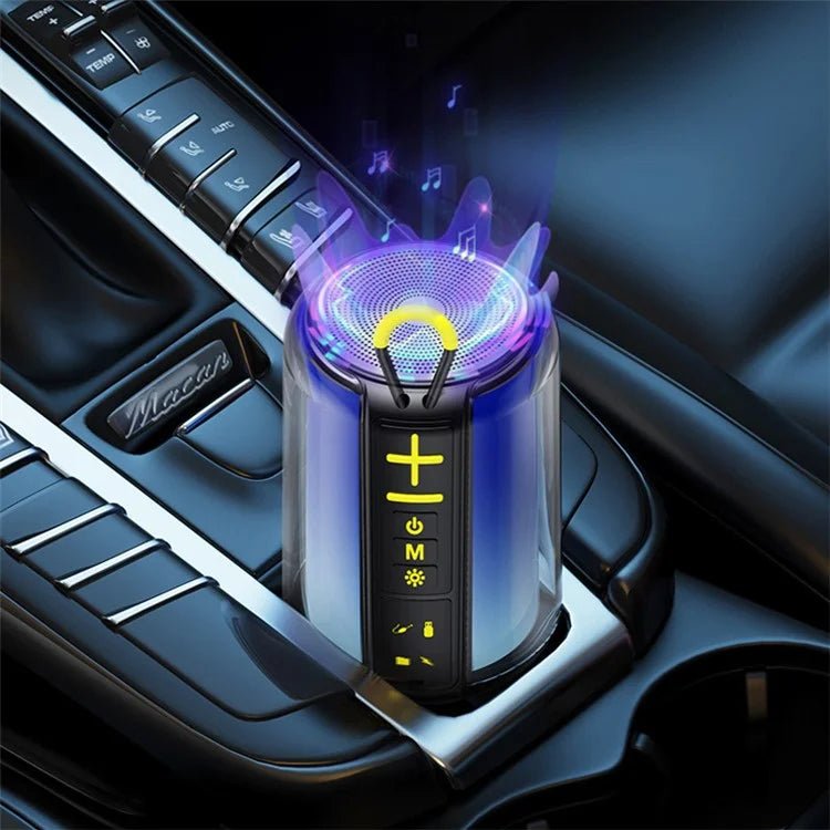 S16 Outdoor Mini TWS Bluetooth Speaker FM Radio Colorful Light Portable Subwoofer