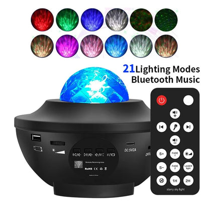 G004 Home Projector Lamp USB Powered Starry Sky Projection Ambience Lamp Bluetooth Speaker