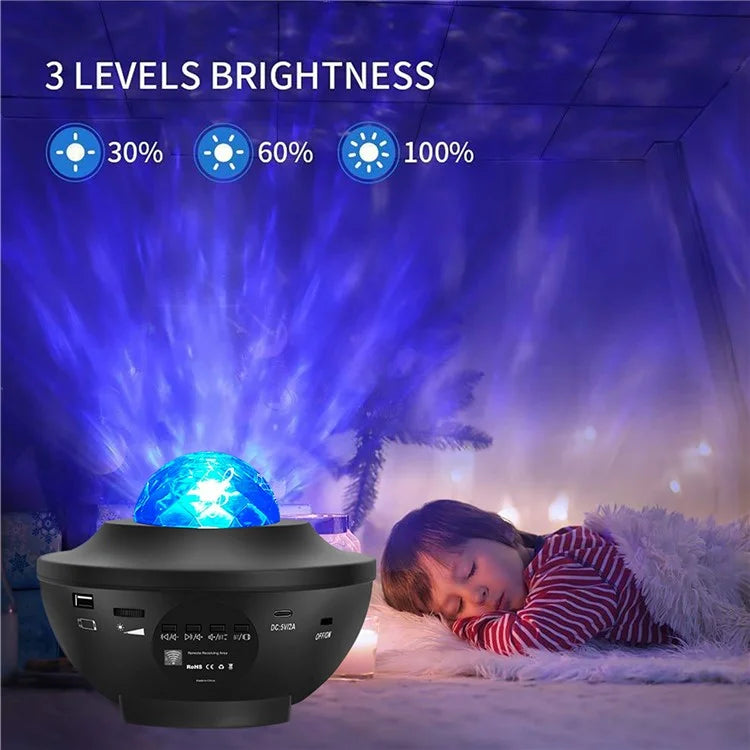 G004 Home Projector Lamp USB Powered Starry Sky Projection Ambience Lamp Bluetooth Speaker