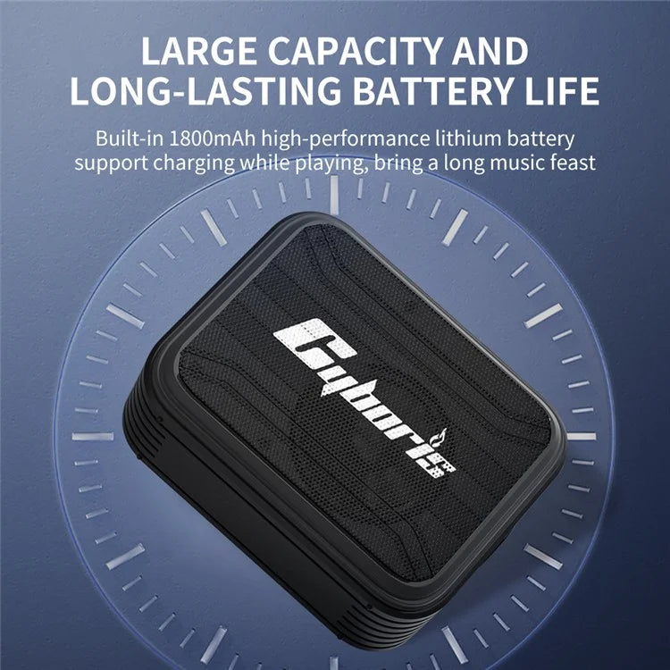 CYBORIS T2 Bluetooth Speaker Support TF Card / U Disk / AUX-In / Single Loop / Recording / FM