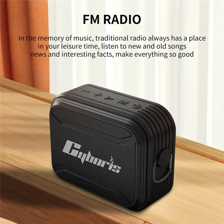 CYBORIS T2 Bluetooth Speaker Support TF Card / U Disk / AUX-In / Single Loop / Recording / FM
