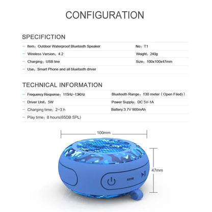 CYBORIS T101 Floating TWS Bluetooth Speaker Waterproof HiFi Sound Subwoofer