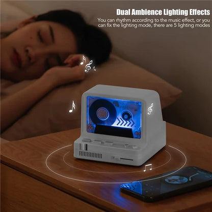 Cassette Bluetooth Speaker Home Subwoofer Support Aromatherapy TF Card Playback Night Light