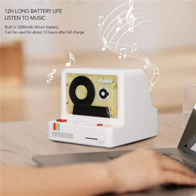 Cassette Bluetooth Speaker Home Subwoofer Support Aromatherapy TF Card Playback Night Light