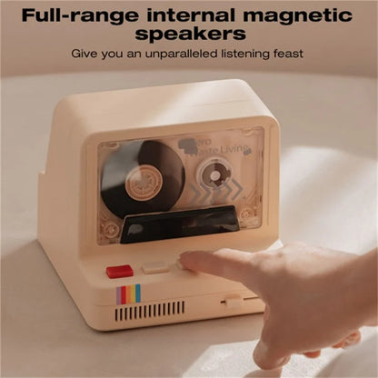 Cassette Bluetooth Speaker Home Subwoofer Support Aromatherapy TF Card Playback Night Light