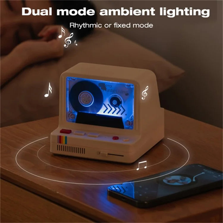 Cassette Bluetooth Speaker Home Subwoofer Support Aromatherapy TF Card Playback Night Light