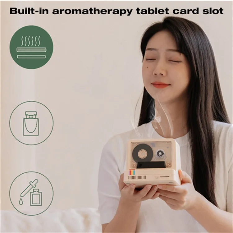 Cassette Bluetooth Speaker Home Subwoofer Support Aromatherapy TF Card Playback Night Light