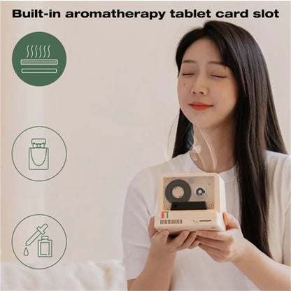 Cassette Bluetooth Speaker Home Subwoofer Support Aromatherapy TF Card Playback Night Light