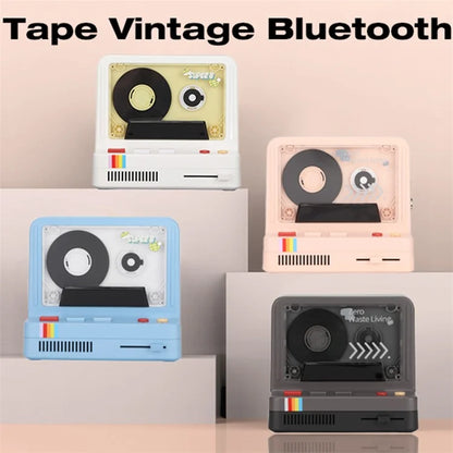 Cassette Bluetooth Speaker Home Subwoofer Support Aromatherapy TF Card Playback Night Light