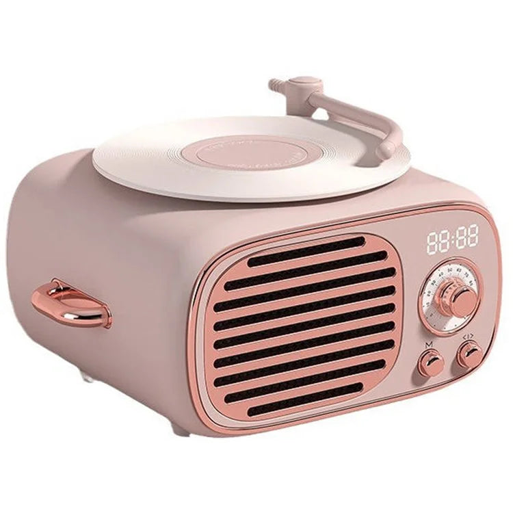D12 Bluetooth Karaoke Speaker Classic Record Player Style Home Decor (No Microphone Built-In)