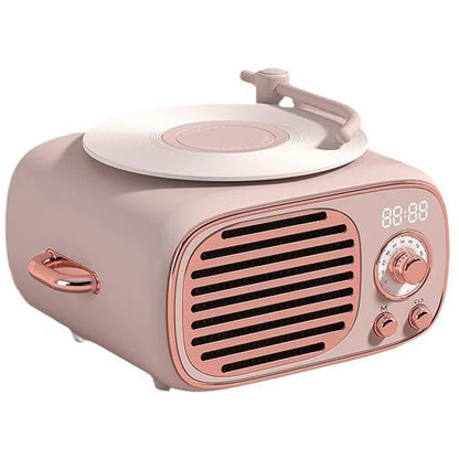 D12 Bluetooth Karaoke Speaker Classic Record Player Style Home Decor (No Microphone Built-In)
