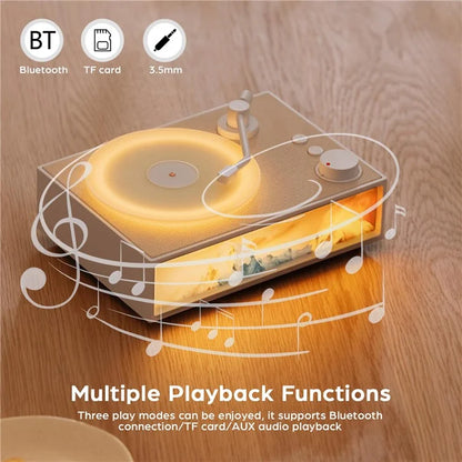 Retro Bluetooth Speaker Classic Record Player Style Home Decor Birthday Gift