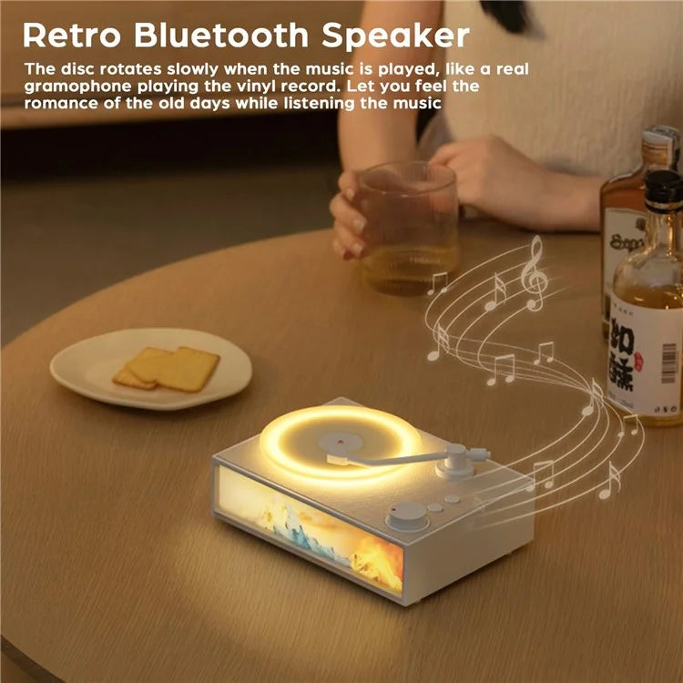 Retro Bluetooth Speaker Classic Record Player Style Home Decor Birthday Gift