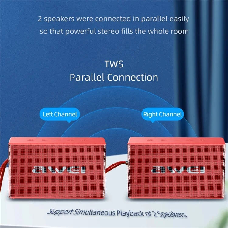 AWEI Y665 Bluetooth Speaker TWS Pairing Music Player Subwoofer for Cell Phones, Computers