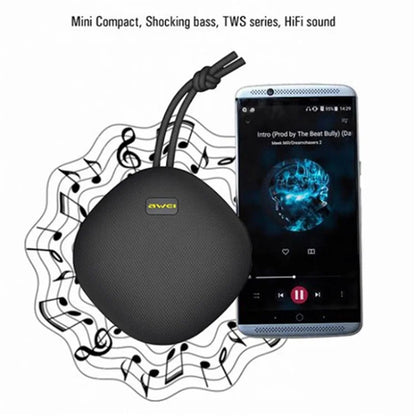 AWEI Y336 Waterproof Bluetooth Speaker TWS Pairing Music Player Subwoofer - Black