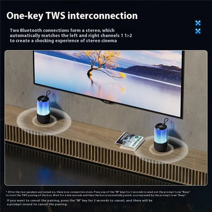 WEKOME D13 Outdoor Portable Waterproof Bluetooth Speaker with Dynamic Lighting