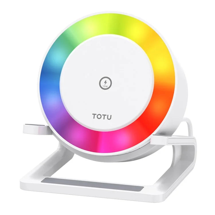 TOTU M6064Q 4 in 1 15W Wireless Charger Phone Holder Bluetooth Speaker with Night Light