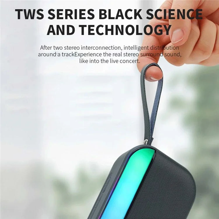 BS56 Bluetooth 5.0 TWS Wireless Speaker IPX7 Waterproof Portable Loudspeaker with Lanyard