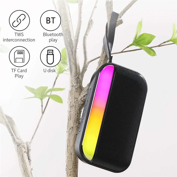 BS56 Bluetooth 5.0 TWS Wireless Speaker IPX7 Waterproof Portable Loudspeaker with Lanyard
