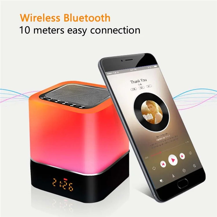 Bluetooth Audio Speaker HiFi Portable Mini Speaker Subwoofer Support Touch Control Lights / TF Card