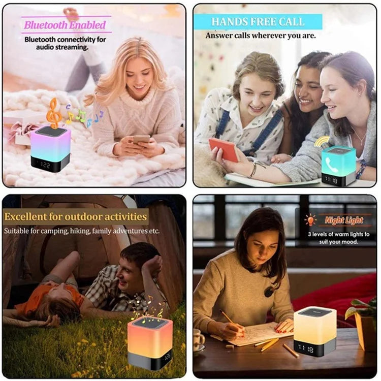 Bluetooth Audio Speaker HiFi Portable Mini Speaker Subwoofer Support Touch Control Lights / TF Card