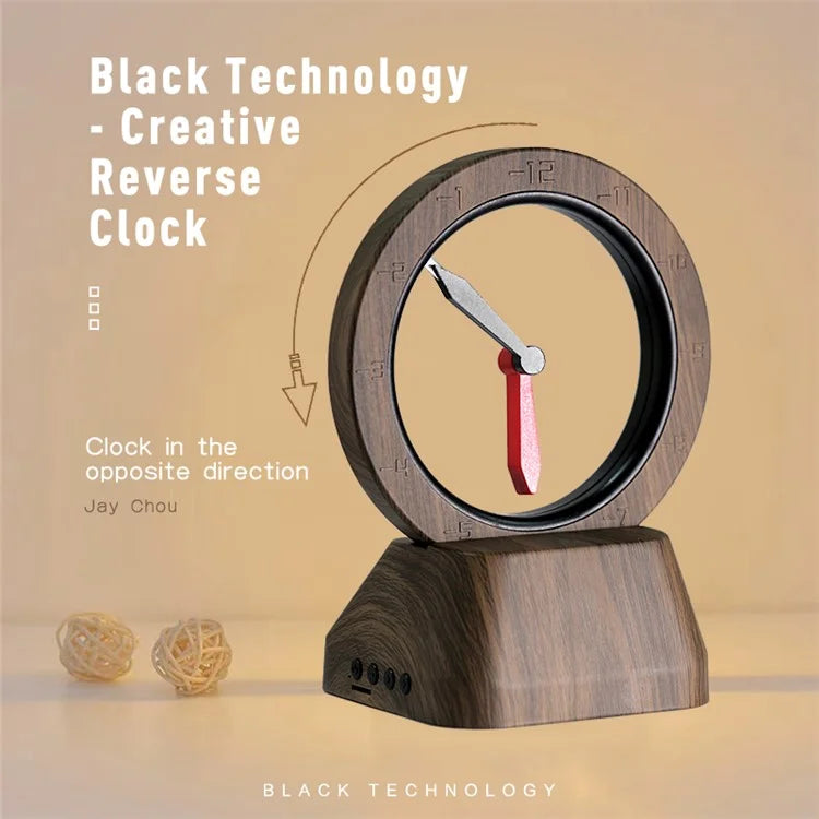 TK11 Retro Bluetooth Speaker FM Radio Spatiotemporal Gate Suspended Clockwise Reverse Clock (without Battery)