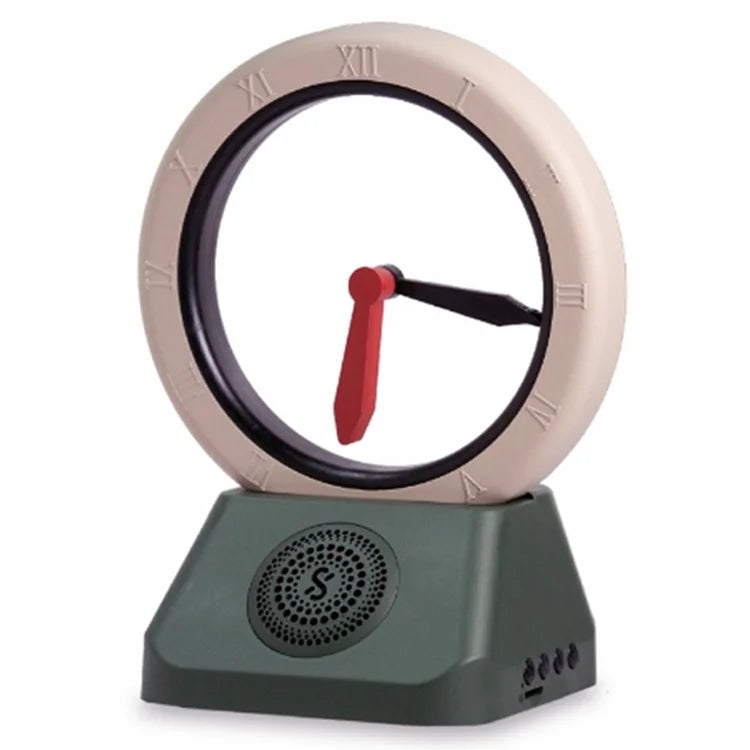 TK11 Retro Bluetooth Speaker FM Radio Spatiotemporal Gate Suspended Clockwise Reverse Clock (without Battery)
