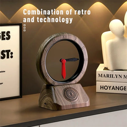 TK11 Retro Bluetooth Speaker FM Radio Spatiotemporal Gate Suspended Clockwise Reverse Clock (without Battery)