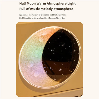 T20 Half Moon Black Gel Atomic Record Player Retro Bluetooth Speaker Desktop Subwoofer