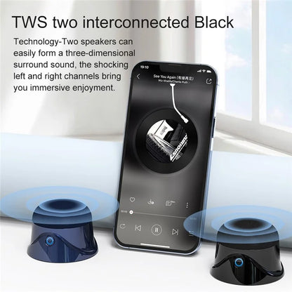 CQ-01 Wireless Bluetooth TWS Speaker Stereo Sound Magnetic Mini Subwoofer