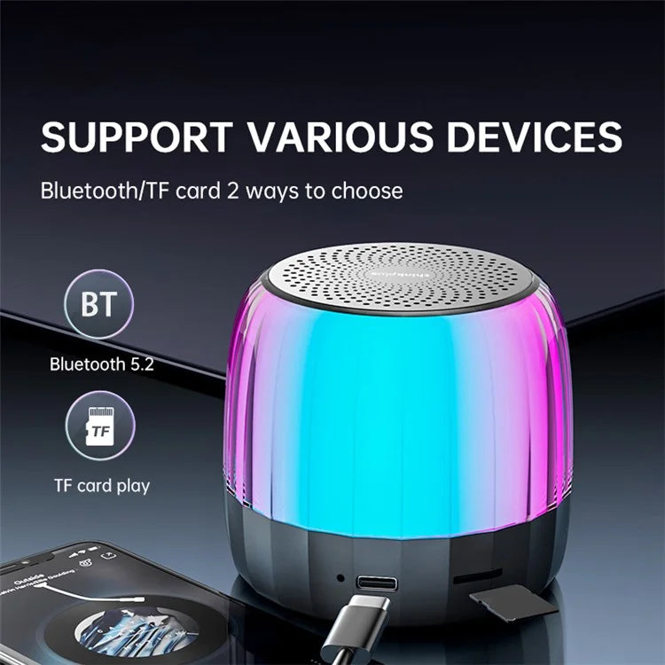 LENOVO Thinkplus K3 Plus Wireless Bluetooth Portable Speaker with RGB Light Outdoor Mini Subwoofer