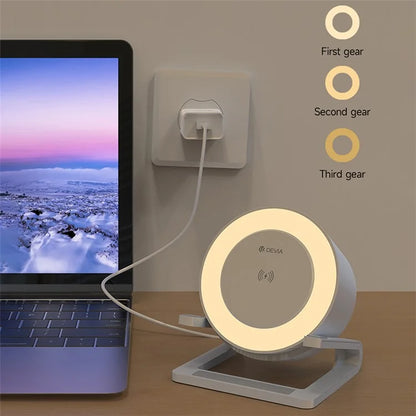DEVIA Smart Series EM054 15W Wireless Charging Desktop Speaker Night Light Phone Stand Holder (I-M3)