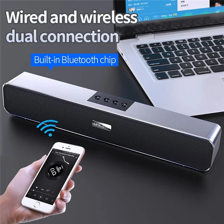 YINDIAO A36 ABS Desktop Bluetooth Speaker Soundbar HiFi Computer Laptop Loudspeaker