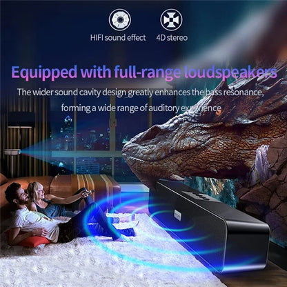 YINDIAO A36 ABS Desktop Bluetooth Speaker Soundbar HiFi Computer Laptop Loudspeaker
