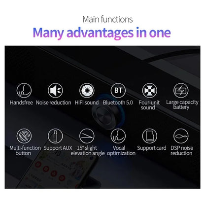 YINDIAO A36 ABS Desktop Bluetooth Speaker Soundbar HiFi Computer Laptop Loudspeaker