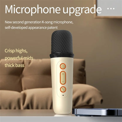 Y1 Mini Portable Bluetooth Speaker Outdoor Indoor Karaoke Machine with 1 Microphone