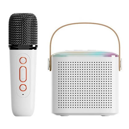 Y1 Mini Portable Bluetooth Speaker Outdoor Indoor Karaoke Machine with 1 Microphone