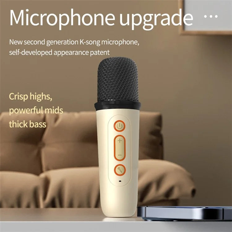 Y1 Mini Portable Bluetooth Speaker Outdoor Indoor Karaoke Machine with 1 Microphone