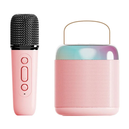 Y2 Home Karaoke Machine Bluetooth Speaker Supports 3.5mm AUX and TF Card Playback with 1 Microphone