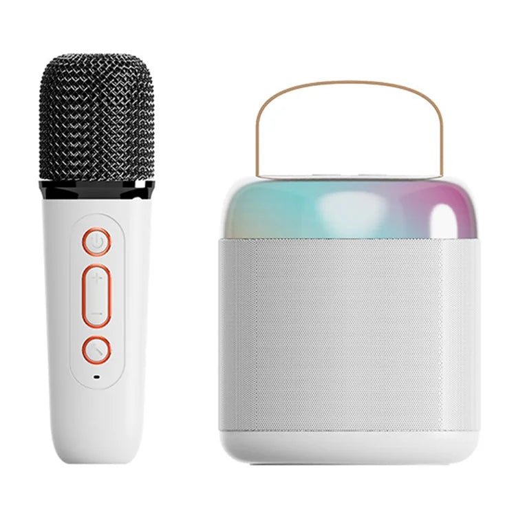 Y2 Home Karaoke Machine Bluetooth Speaker Supports 3.5mm AUX and TF Card Playback with 1 Microphone