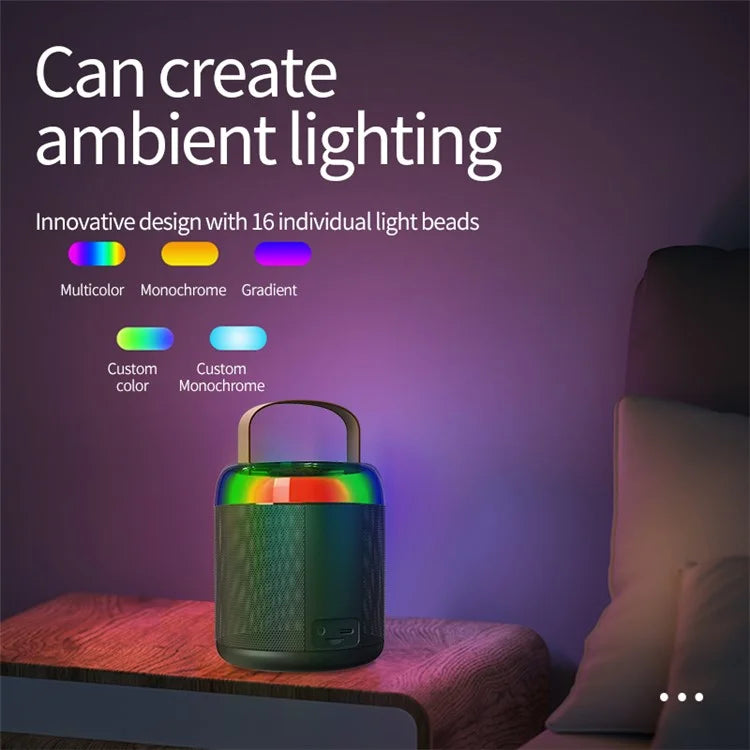 Y2 Home Karaoke Machine Bluetooth Speaker Supports 3.5mm AUX and TF Card Playback with 1 Microphone