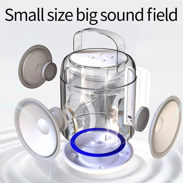 Y2 Colorful Light Mini Karaoke Machine Portable Bluetooth Speaker with 2 Wireless Microphones
