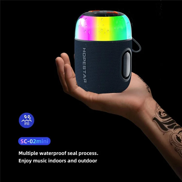 HOPESTAR SC-02mini 10W Portable Wireless Bluetooth Speaker with RGB Light