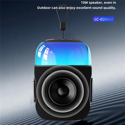 HOPESTAR SC-02mini 10W Portable Wireless Bluetooth Speaker with RGB Light