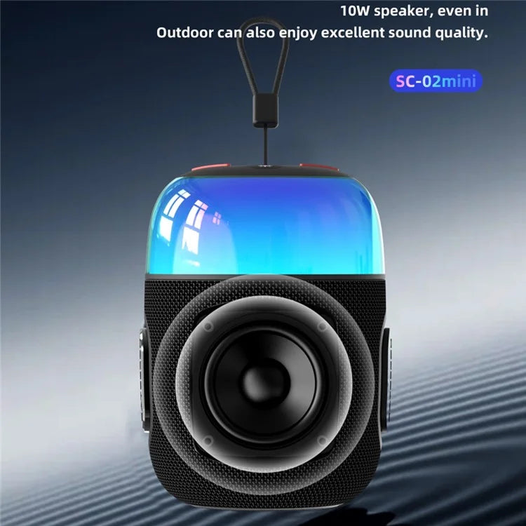 HOPESTAR SC-02mini 10W Portable Wireless Bluetooth Speaker with RGB Light