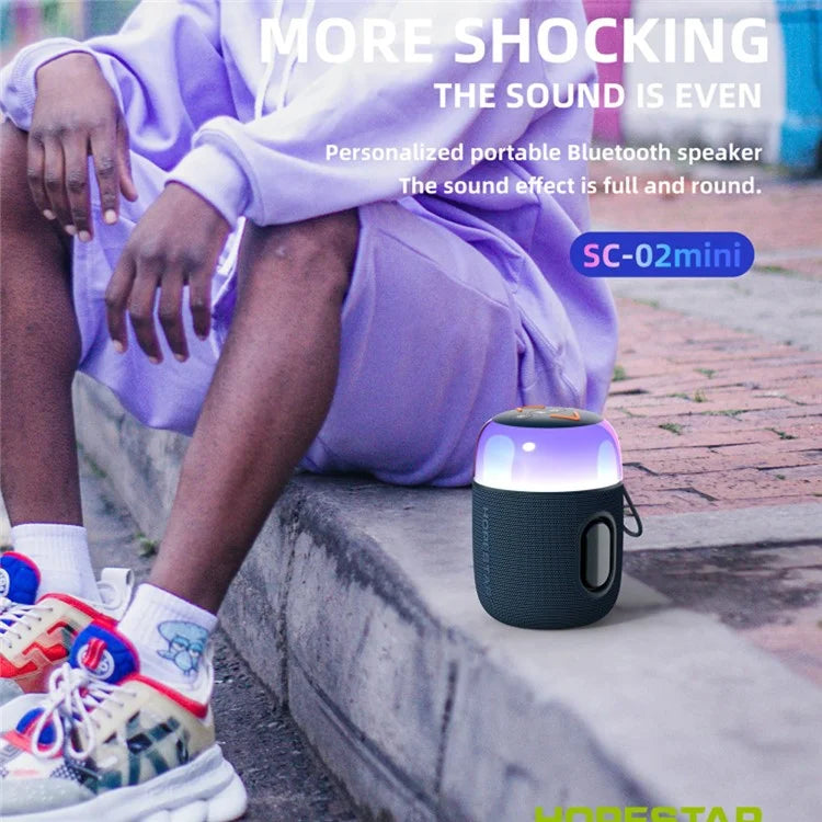 HOPESTAR SC-02mini 10W Portable Wireless Bluetooth Speaker with RGB Light