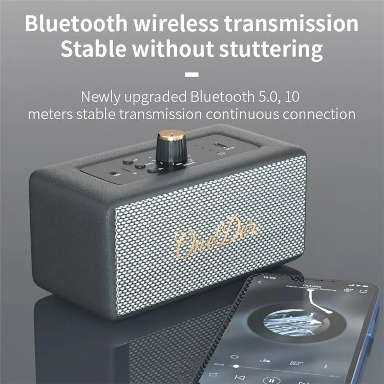 ONEDER D3 Retro Bluetooth Speaker Subwoofer HIFI Wireless Speaker