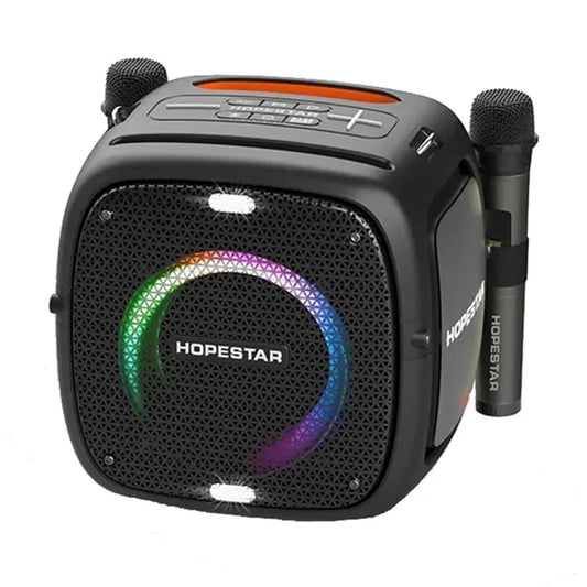 HOPESTAR Party One Bluetooth Speaker Portable Wireless Karaoke Speaker with 2 Microphones