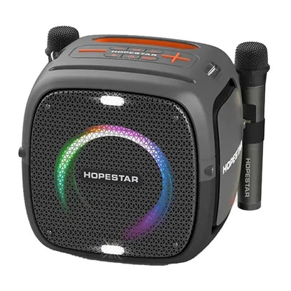 HOPESTAR Party One Bluetooth Speaker Portable Wireless Karaoke Speaker with 2 Microphones
